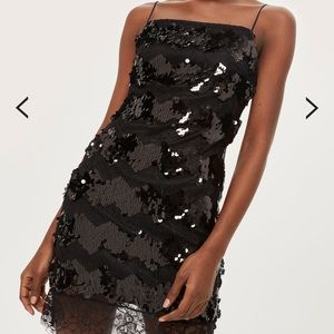 Topshop Black Shimmer Dress